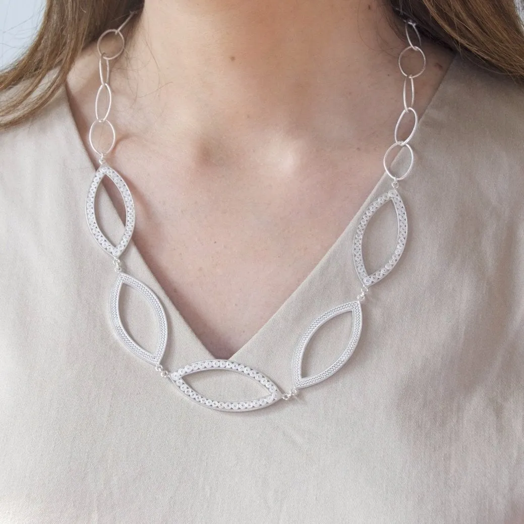 THEA SILVER NECKLACE FILIGREE