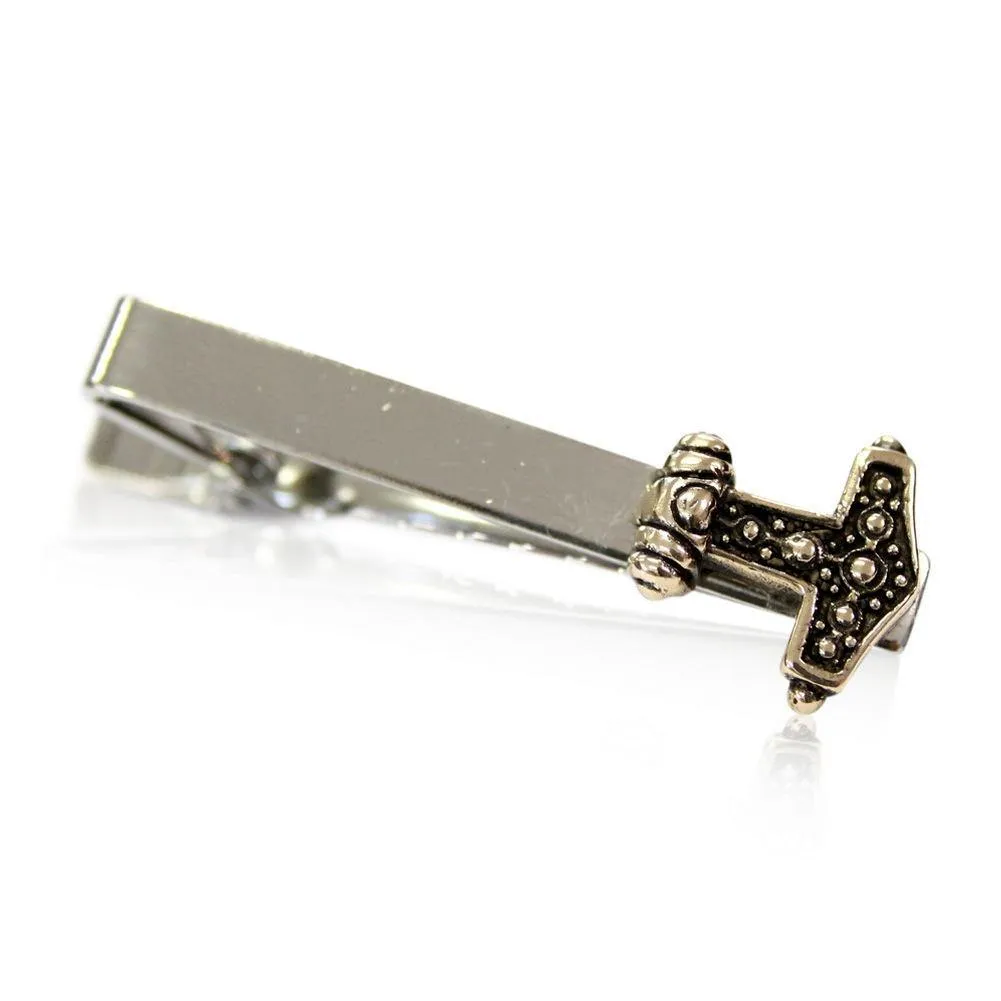 Thors Hammer Tie Clip Mjolnir Tie Bar Clasp