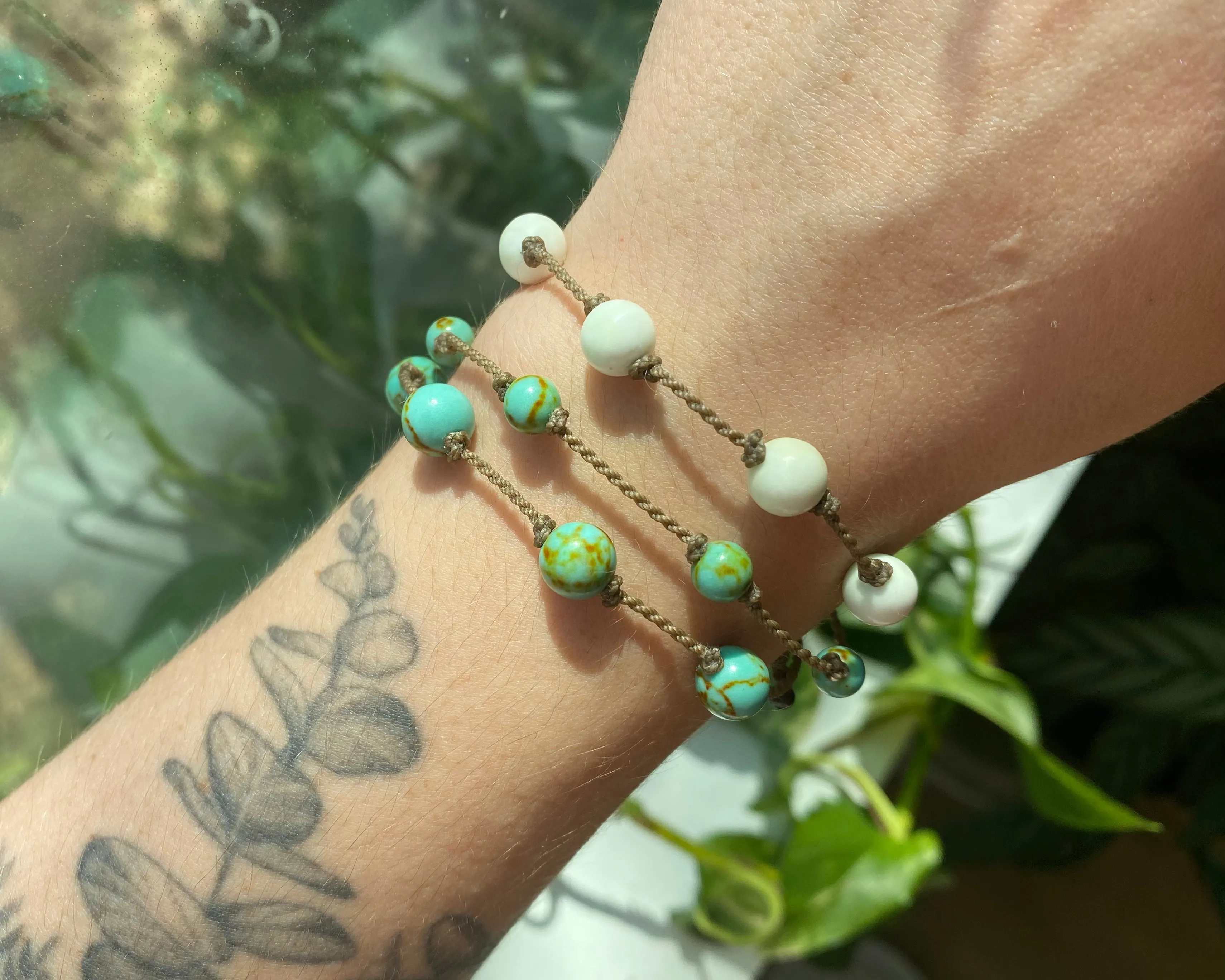 Turquoise Jasper & Lemon Chrysoprase Bracelets