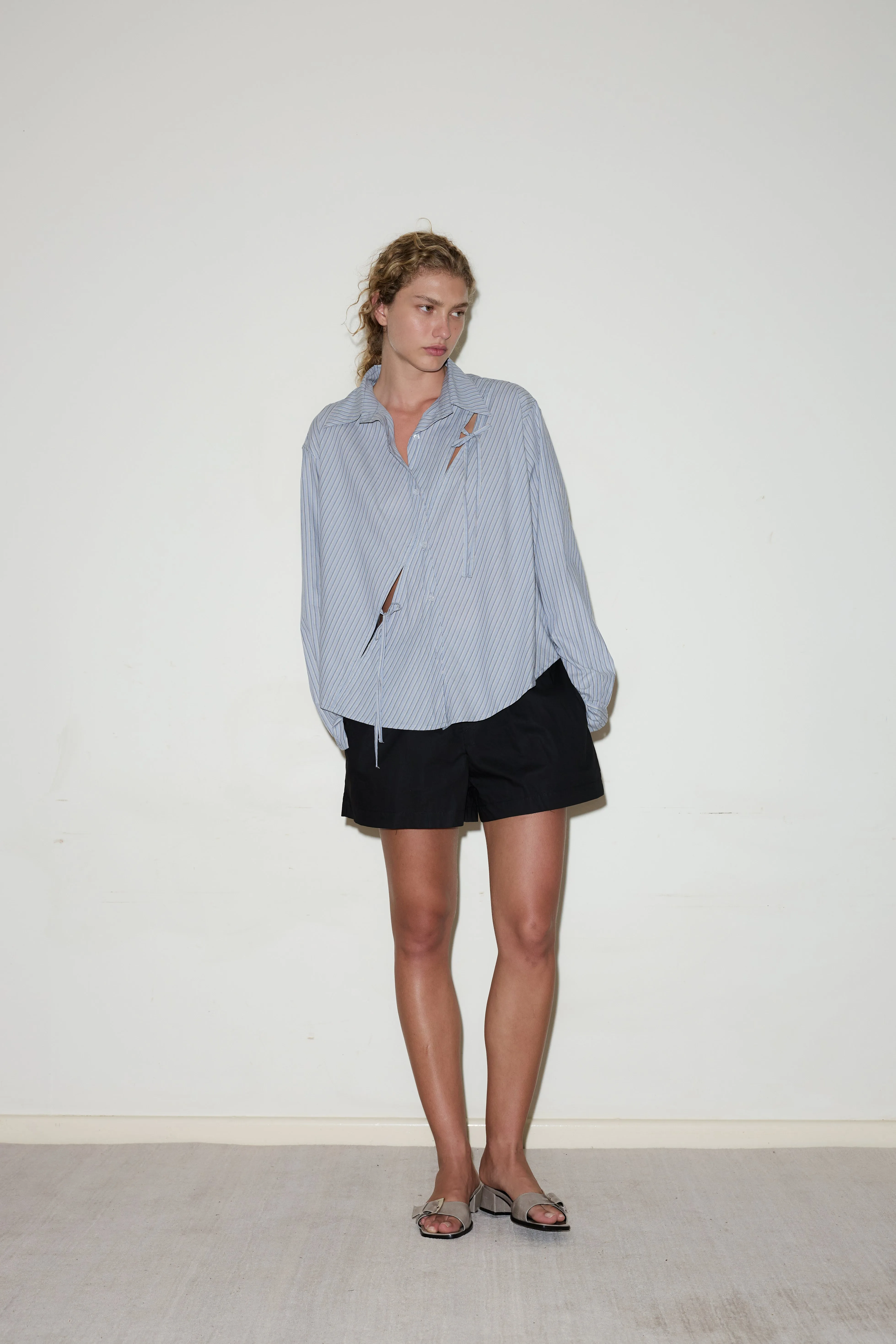 Twin Bow Shirt - Glacier Stripe