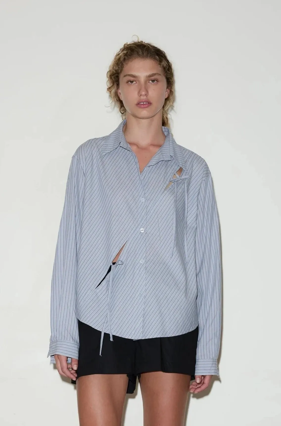 Twin Bow Shirt - Glacier Stripe