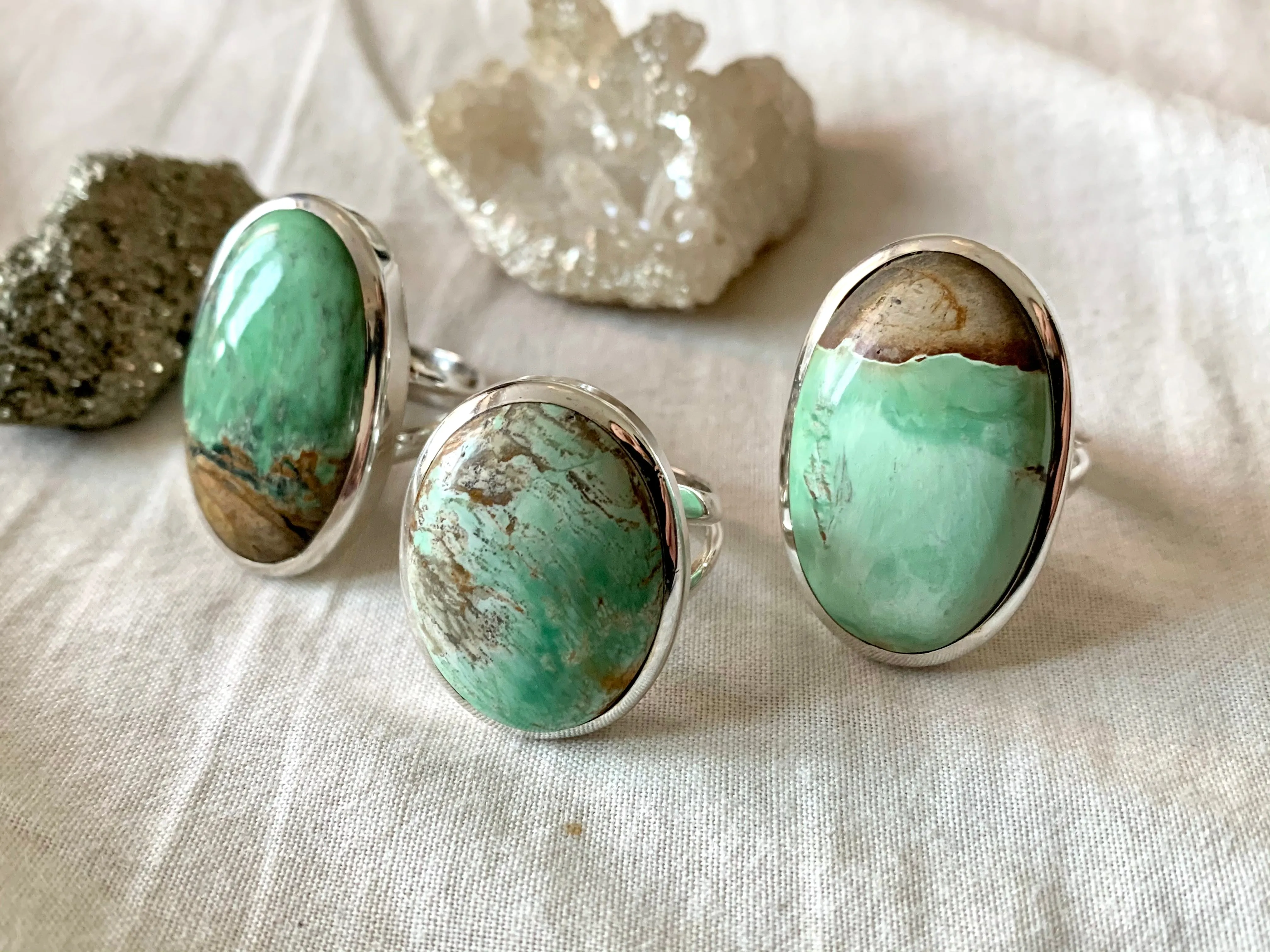 Variscite Akoni Rings - Oval (US 8.5 & 9)