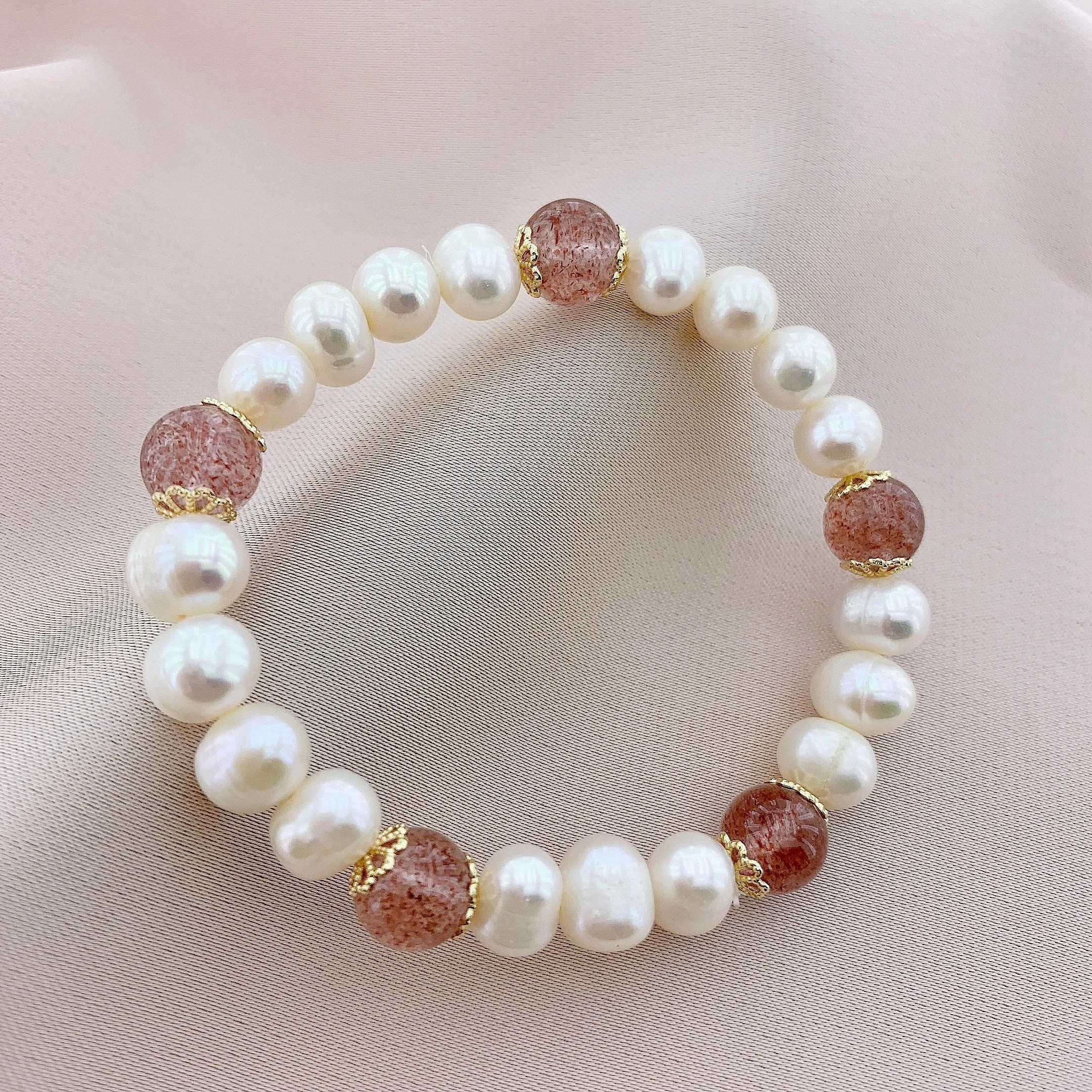 Women's Fashion Pearl Beads Gemstone Bracelets